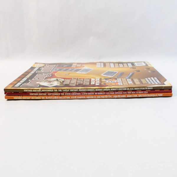 Lot of 3 Vintage Guitar Magazines Sept-Nov 2008 Alan & Cleo Greenwood