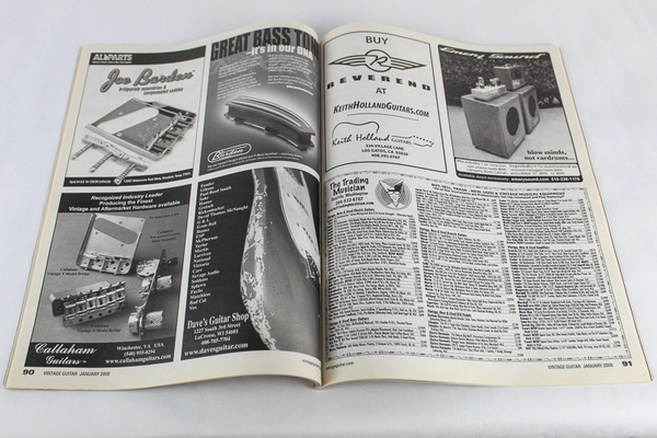 Vintage Guitar Magazine Jan 2008 Doug Fieger PRS Guitars Vol 22 No 3