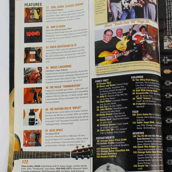 Vintage Guitar Magazine Aug 2008 Jimmy Page Fretprints Collectible Issue