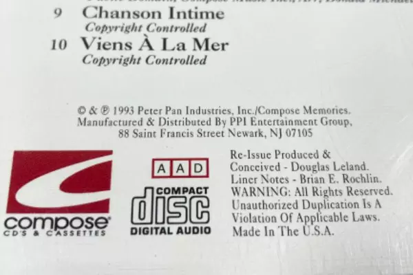 Memories Romantic Paris 1993 CD Les Parisienne Quintet Good Condition