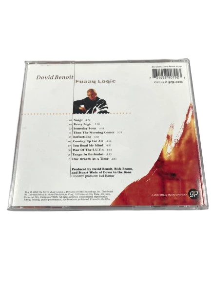 David Benoit Fuzzy Logic 2002 CD Verve Smooth Jazz Good Condition