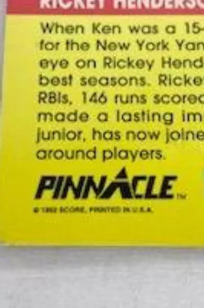 1992 Pinnacle Score Ken Griffey Jr. The Idols Baseball Card Oakland A's