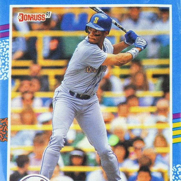 Vintage 1991 Donruss Leaf Ken Griffey Jr Card Seattle Mariners MLB
