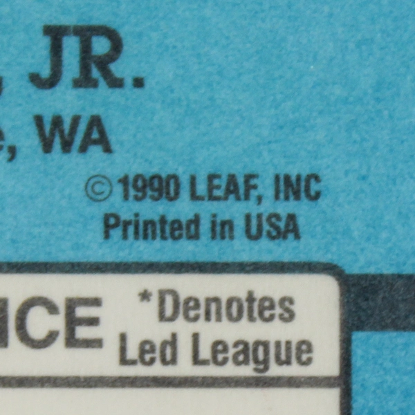 Vintage 1991 Donruss Leaf Ken Griffey Jr Card Seattle Mariners MLB