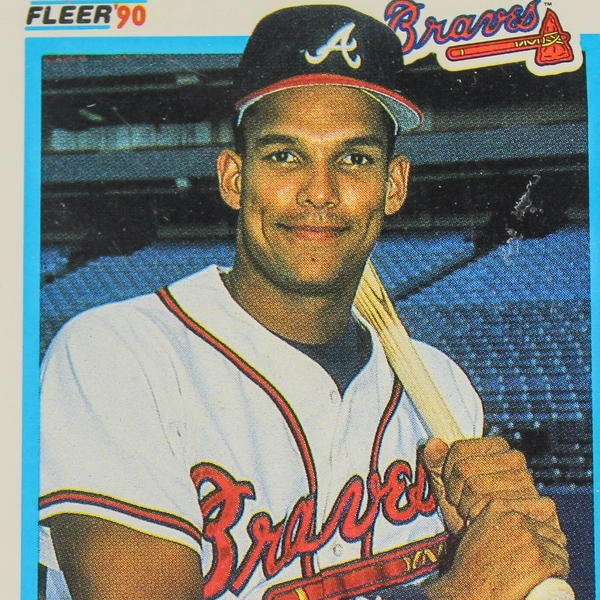 1990 Fleer David Justice Baseball Card Atlanta Braves MLB Outfield