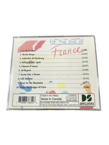 For The Love of France 1998 CD - Pre-Owned Music - Good Condition IN 76652