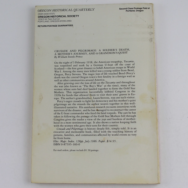 Oregon Historical Quarterly Summer 1986 - Oregon Historical Society Paperback