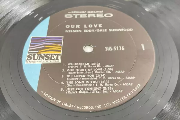 Nelson Eddy & Gale Sherwood "Our Love" LP Vinyl Record SUS5176 Liberty