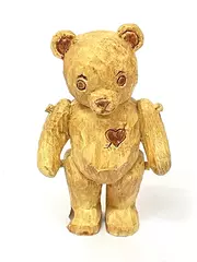 1991 Franklin Mint Carved Wood Teddy Bear Figurine - Pre-Owned, Chip on Foot