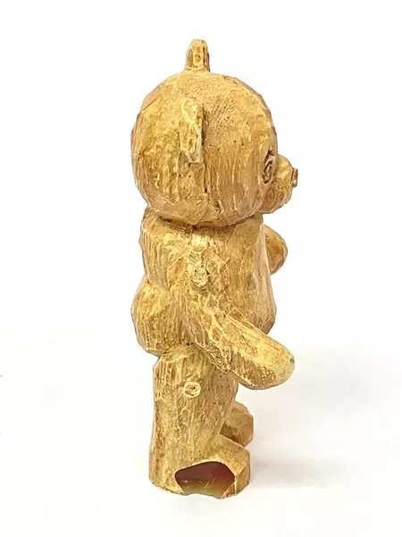 1991 Franklin Mint Carved Wood Teddy Bear Figurine - Pre-Owned, Chip on Foot