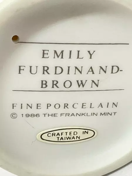 1986 Franklin Mint Teddington Bear Emily Furdinand Porcelain Figurine