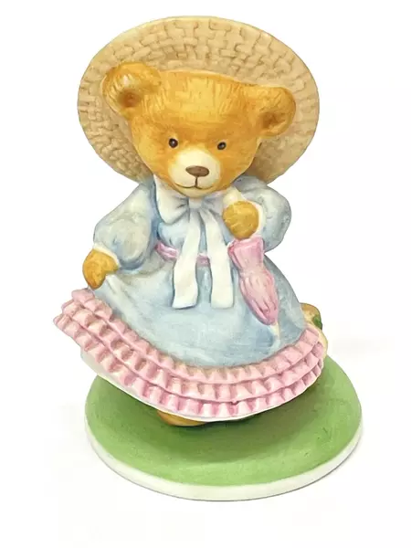 1986 Franklin Mint Daphne Teddington Bear Porcelain Figurine 3.75" Collectible