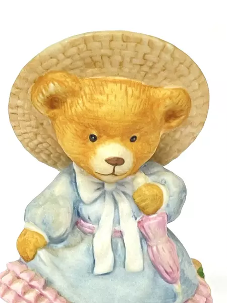 1986 Franklin Mint Daphne Teddington Bear Porcelain Figurine 3.75" Collectible