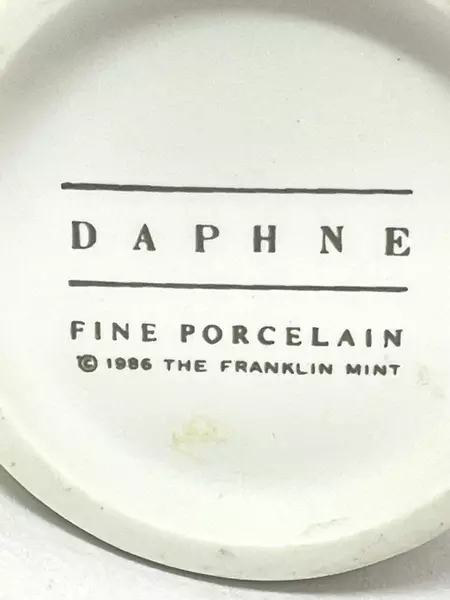 1986 Franklin Mint Daphne Teddington Bear Porcelain Figurine 3.75" Collectible