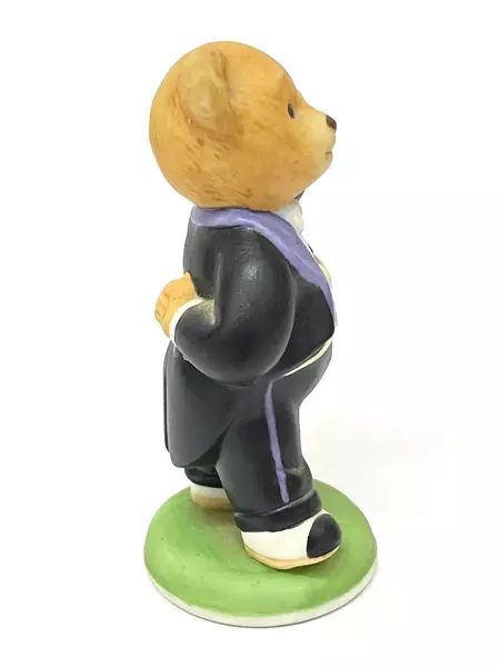 1986 Franklin Mint Reggie Bruin Teddington Bear Porcelain Figurine 3.5"