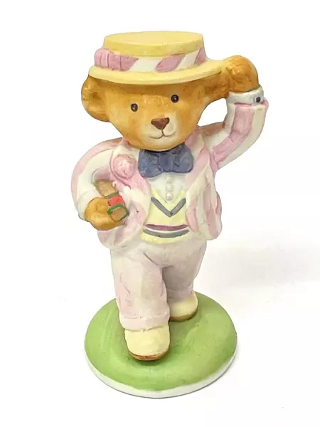 1986 Franklin Mint Teddington Bear Lord Margate Porcelain Figurine 3.75"