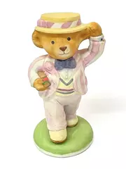 1986 Franklin Mint Teddington Bear Lord Margate Porcelain Figurine 3.75"