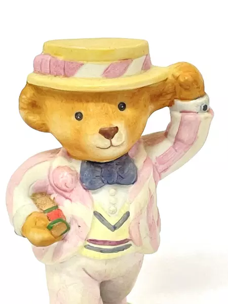 1986 Franklin Mint Teddington Bear Lord Margate Porcelain Figurine 3.75"