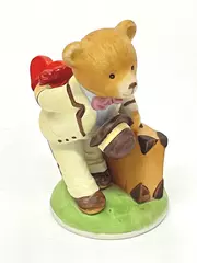 1986 Franklin Mint Ronald Bearfax Teddington Bear Porcelain Figurine 3"