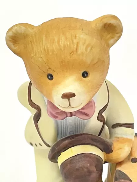 1986 Franklin Mint Ronald Bearfax Teddington Bear Porcelain Figurine 3"