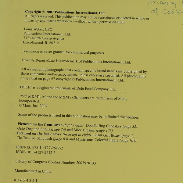 Simple Recipes For Kids Cookbook 2007 - Hardcover, Good Condition