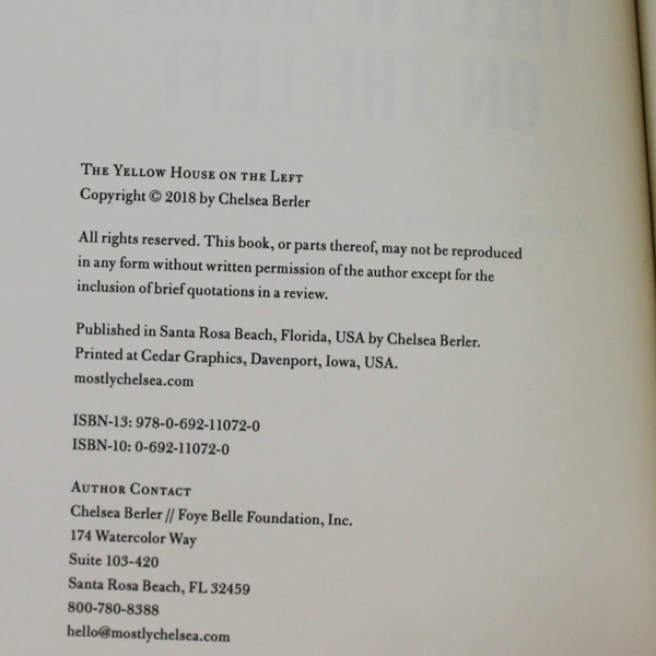 The Yellow House On The Left by Chelsea Berler | Very Good Condition Book