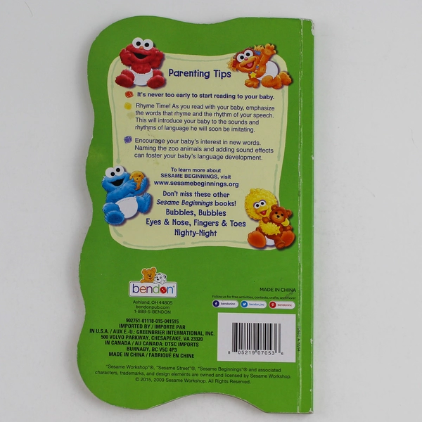 At The Zoo Sesame Street Beginnings 2009 Children's Board Book