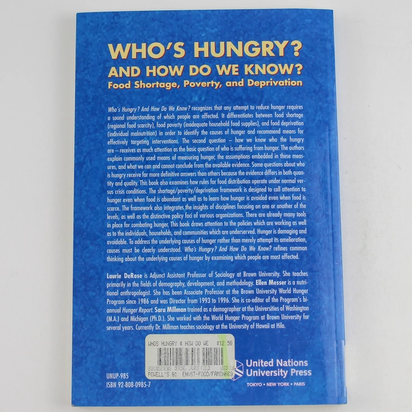 Who's Hungry Food Shortage Poverty & Deprivation by DeRose Messer Millman PB