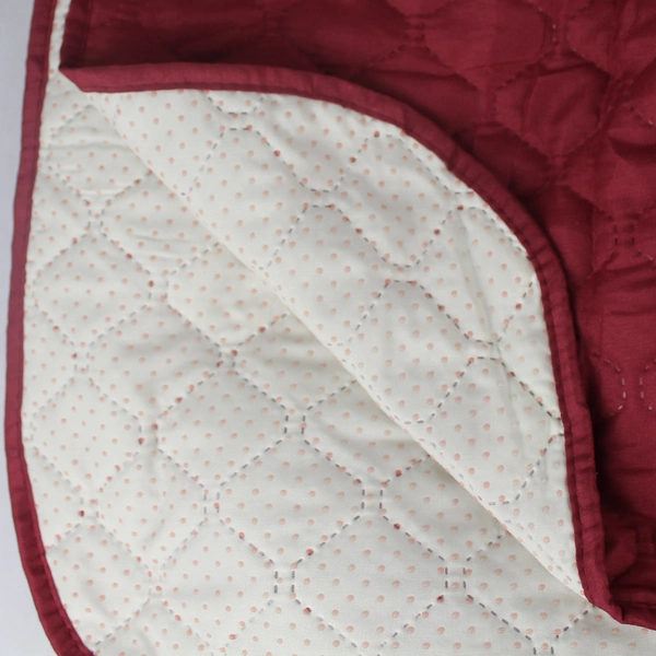 Dolly Madison Love Seat Slipcover Protector Burgundy Argyle Pattern 70 X 88 in