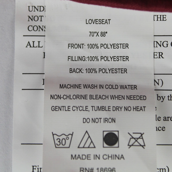 Dolly Madison Love Seat Slipcover Protector Burgundy Argyle Pattern 70 X 88 in