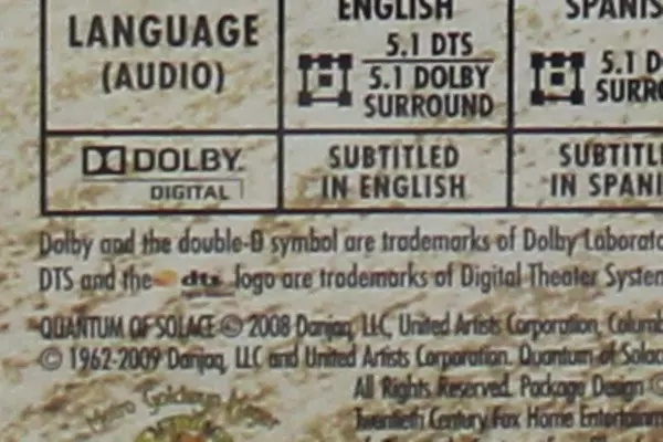 Quantum of Solace DVD 007 Daniel Craig Action Movie - Good Condition