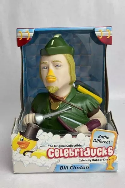 Celebriducks Rubber Ducky Bill Clinton Robin Hood Bath Duck Bathe NIB 81052 2007