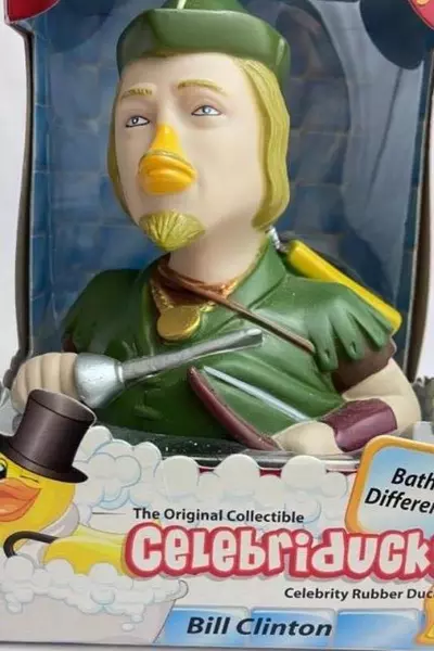 Celebriducks Rubber Ducky Bill Clinton Robin Hood Bath Duck Bathe NIB 81052 2007