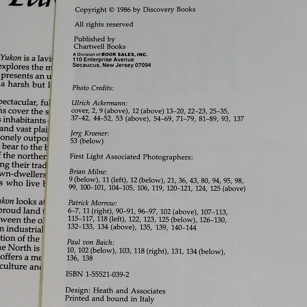 Alaska and Yukon Book by John Goddard, Photos by Ulrich Ackermann, 1986