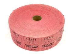 Staples Recycled Double Ticket Red Roll 2000 Count 19163 Pre-Owned Raffles