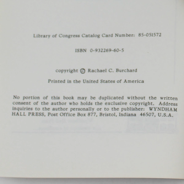 Signed "Green Figs And Tender Grapes" by Rachael C. Burchard Good Condition