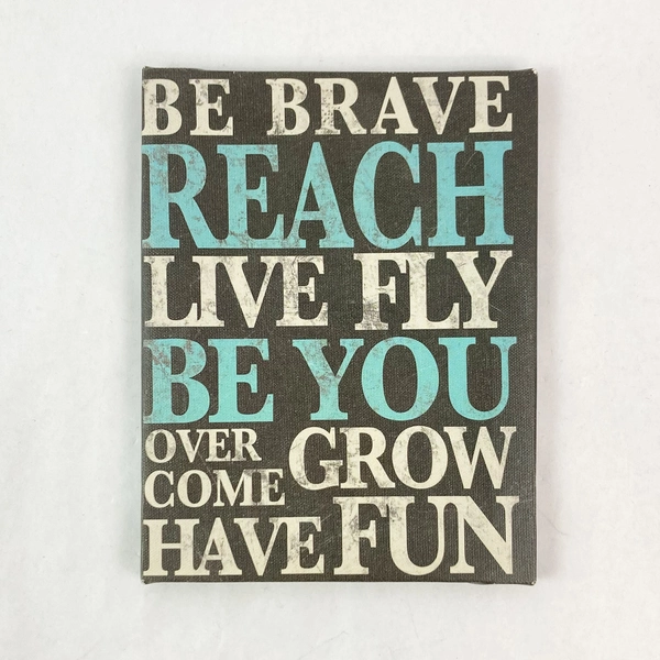 Set of 2 Iron Orchid Inspirational Wall Hanging Be Brave Bold Dream 8.5 x 6.5