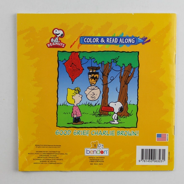 Peanuts Good Grief Color & Read Along Book by Charles Schulz - Pre-Owned