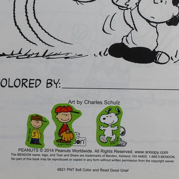 Peanuts Good Grief Color & Read Along Book by Charles Schulz - Pre-Owned