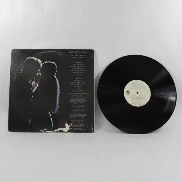 Kris Kristofferson & Rita Coolidge Full Moon Vinyl Record Used As-Is