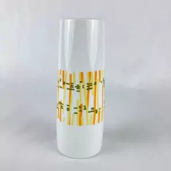 NotNeutral Now Art Deco Vase 6.5" Tall White Colorful Lines Home Decor