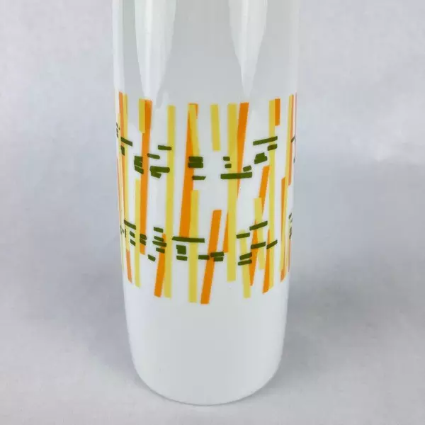NotNeutral Now Art Deco Vase 6.5" Tall White Colorful Lines Home Decor
