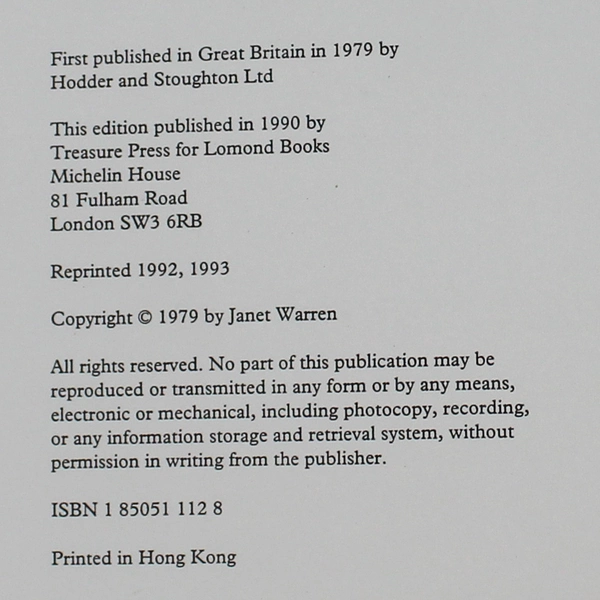 A Feast of Scotland by Janet Warren 1990 Lomond Books Paperback Good