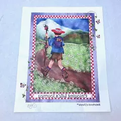 Jody Red Hat Sisterhood Iron-On Transfer "Enjoying Life's Journey" 11.5"x9.25"