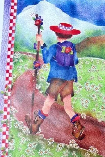 Jody Red Hat Sisterhood Iron-On Transfer "Enjoying Life's Journey" 11.5"x9.25"