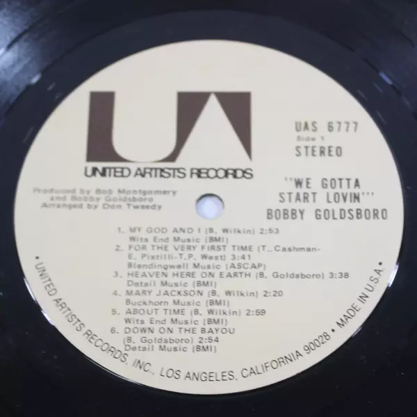 Bobby Goldsboro Watching Scotty Grow Vinyl 1971 33RPM United Artists