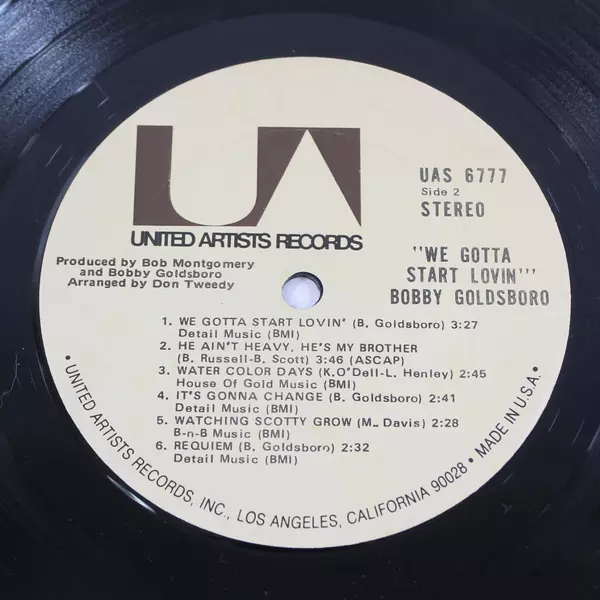 Bobby Goldsboro Watching Scotty Grow Vinyl 1971 33RPM United Artists