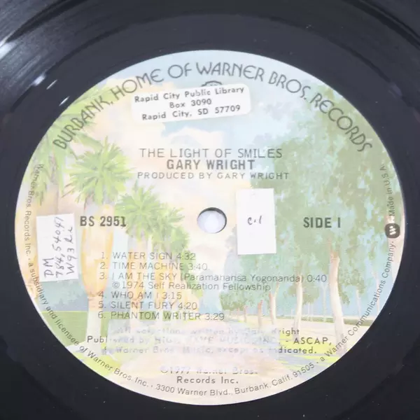 Gary Wright The Light of Smiles Vinyl Album 1977 Warner Bros - Pre-owned
