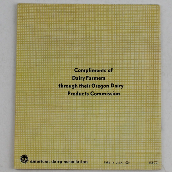 Modern Sour Cream Recipes Book by American Dairy Association Good Condition