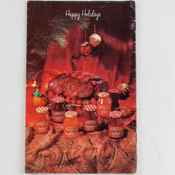 Smucker's 1980 Holiday Recipes Cookbook - Good Condition, Torn Cover